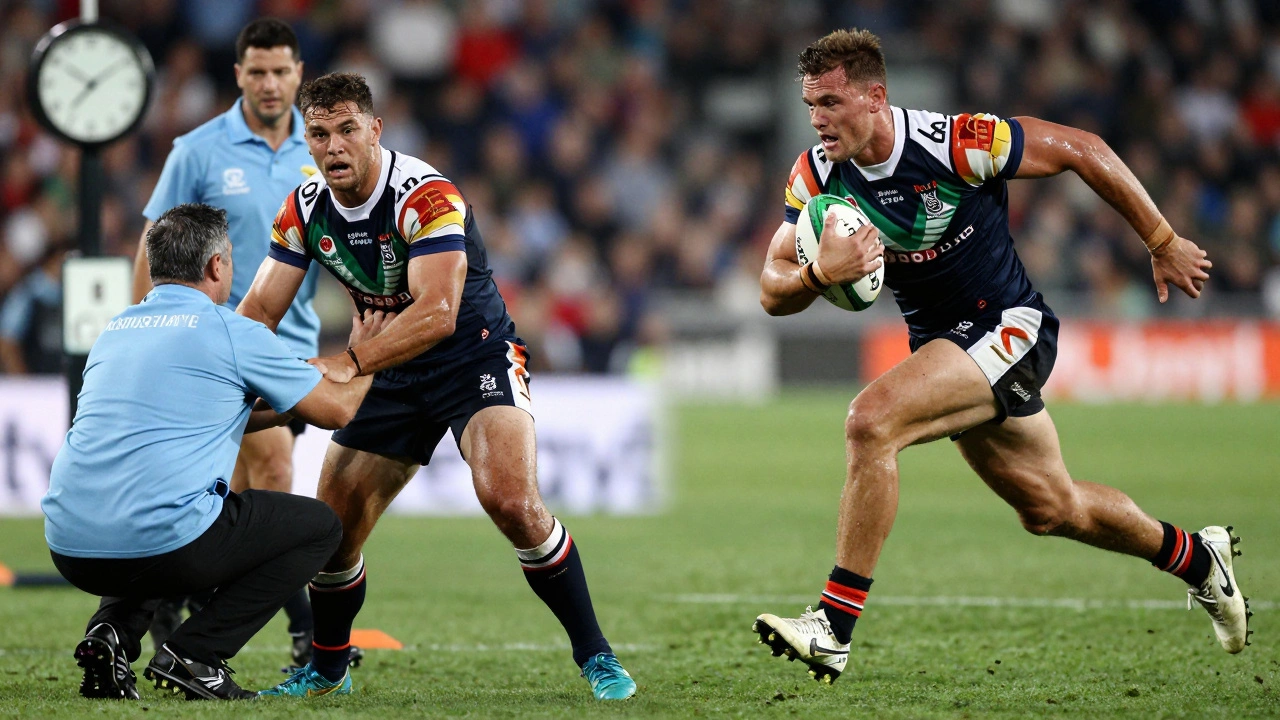 Contrast between stopped play in union and fast-paced action in league