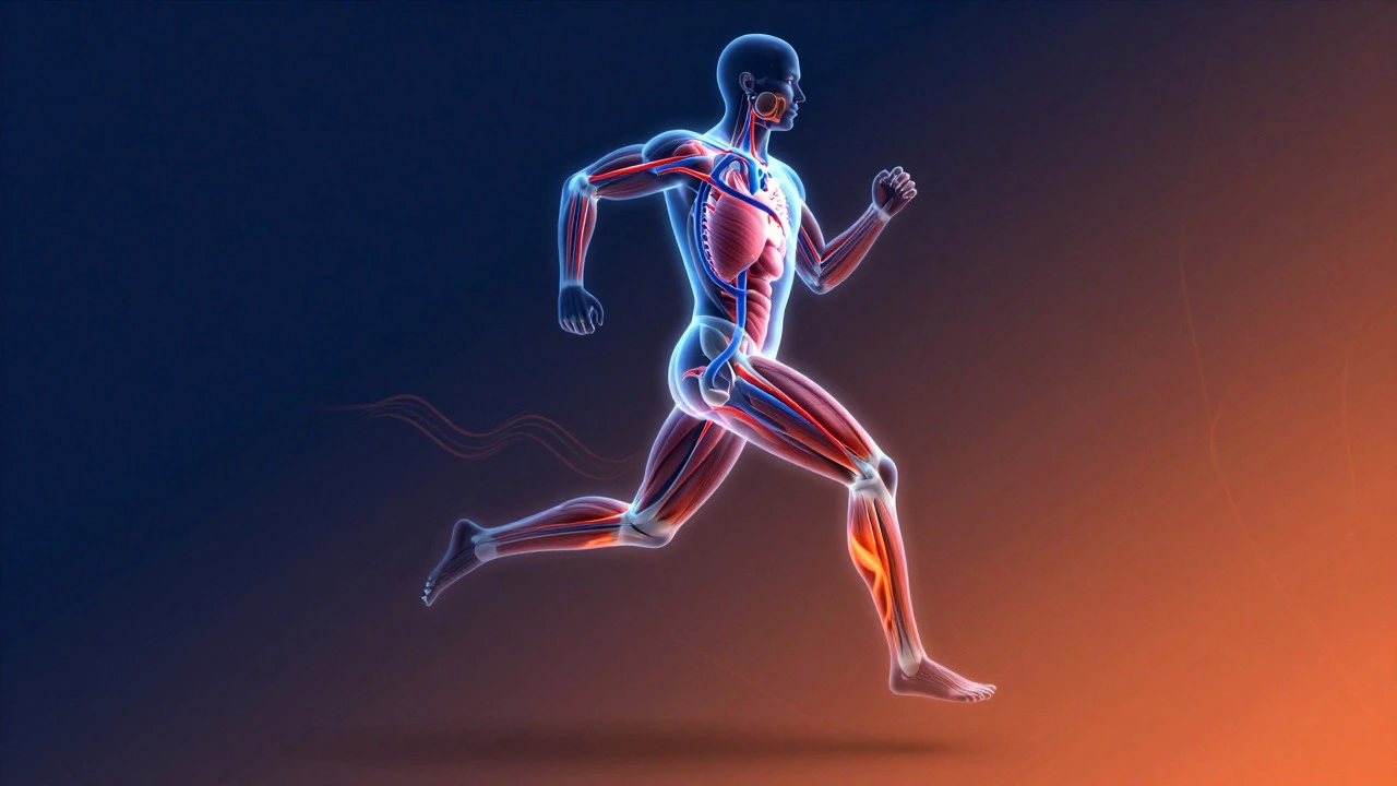 Abstract visualization of running physiology
