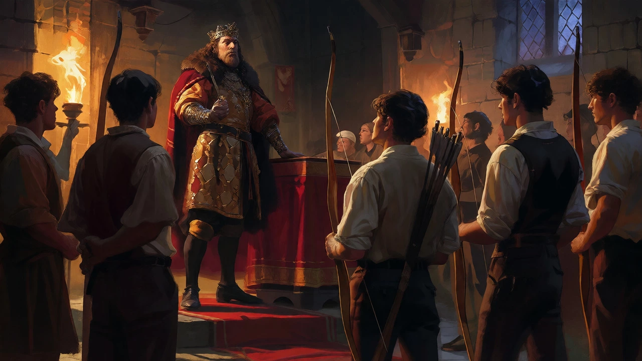 King James II banning golf for archery practice
